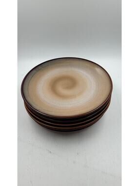 Set of 6 Vintage Sango Nova Brown 10.5" Dinner Plate
